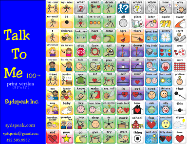 Talk To Me 100 printable symbol board preview